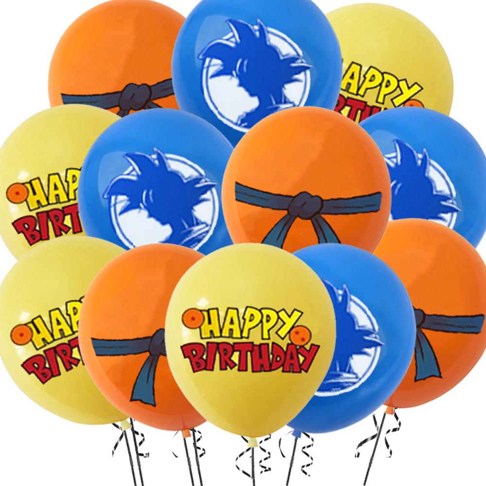 Dragon ball Birthday Decoration Goku Figure Stickers Balloons Disposable Tableware Tablecloth Straw Plates Baby Shower Supplies