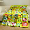 The Pattern Pairs Uppercase and Lowercase Letters with Corresponding Images. for All Seasons Blanket Lunch Break Throw Gift