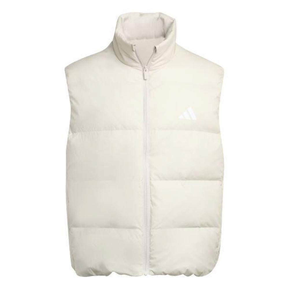 Adidas Men S eSSential Clima Warm 3 Stripe Puffer Down veSt Jm4079 Ultra Lightweight...
