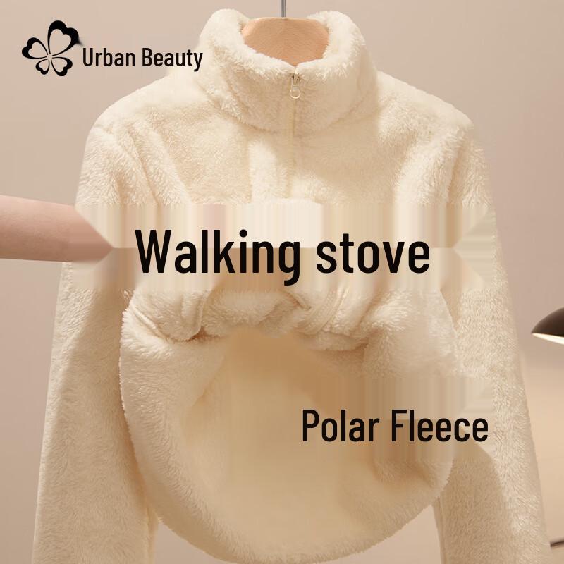 Women s 2025 Winter Fleece Stand Collar Jacket XL