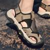 Herren Trendy Leder Geschlossene Zehenpartie Outdoor Sandalen: 2024 Sommer Atmungsaktive Strandschuhe