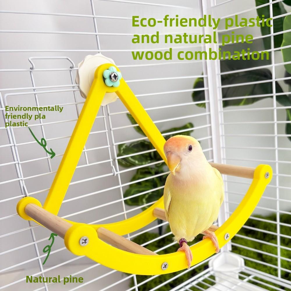 Hanging Parrot Swing Toy Bite Resistant Parrots Exercise Wheel Perch  Entertainment