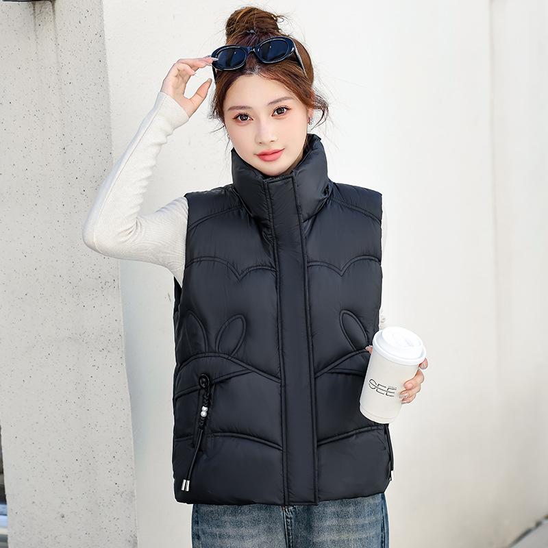 Cotton Vest Women's Year Korean Version Loose Autumn and Winter Vest New Versatile Vest Thickened Short Coat Down Cotton