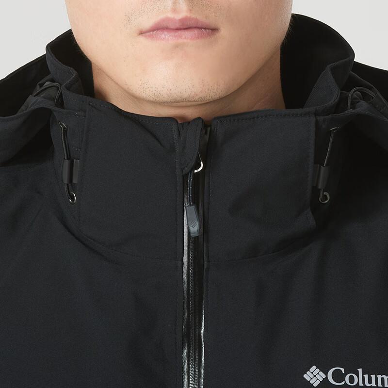 Columbia Hiking Hooded Zip Design Long Sleeve Jacket Men Jackets Black XE3734-010