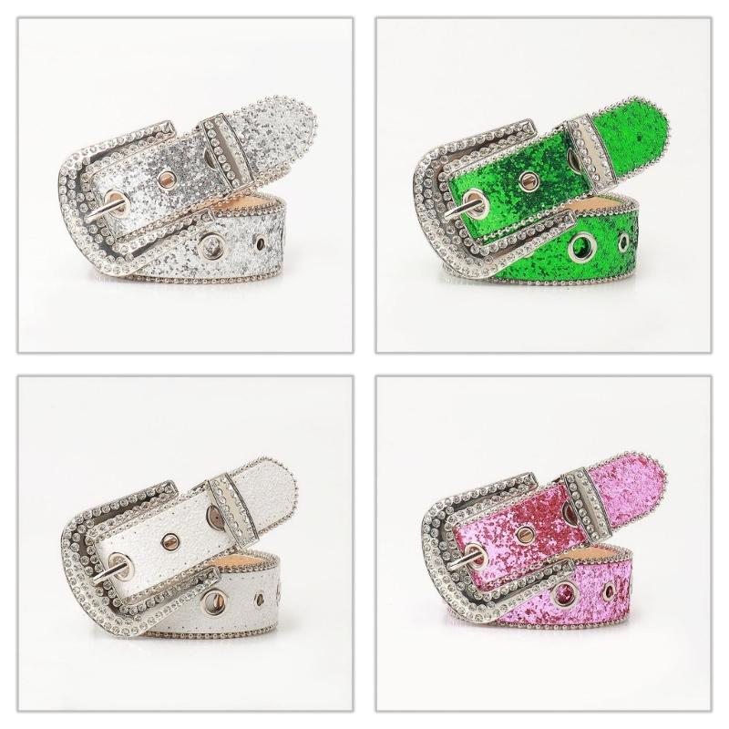 Blingbling Waist Belt for Street Dance Jean Belt Livehouse Punk Waist Chain Stunning Grommet Rhinestones