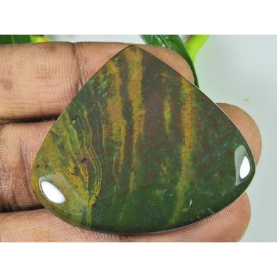 Affrican Red Natural Bloodstone Handmade Vintage Pear Gemstone 40X44X05 MM SK-927