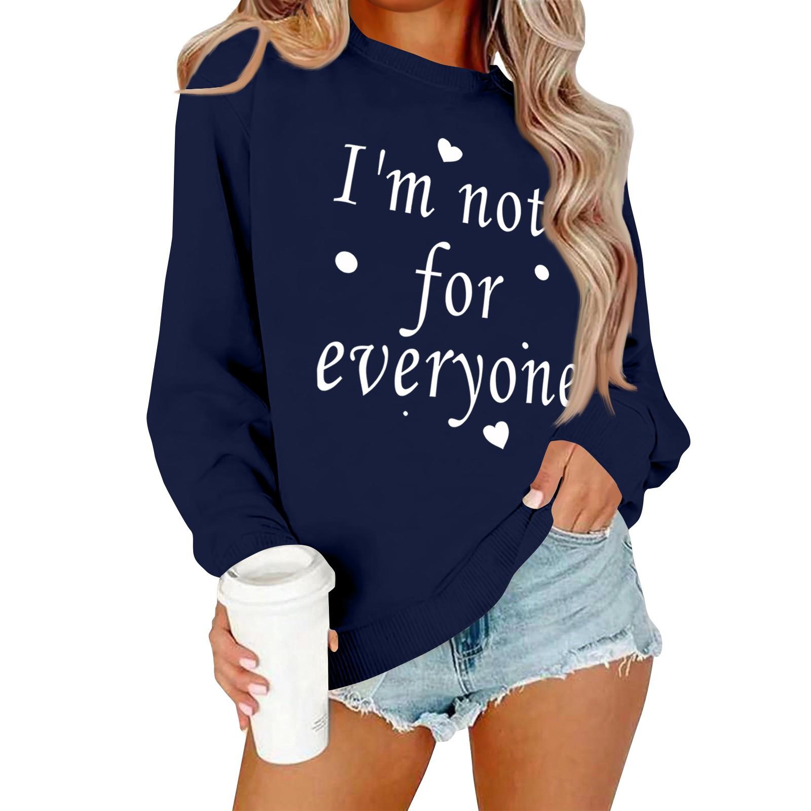 

Жіноча повсякденна модна блуза з довгим рукавом і круглим вирізом M