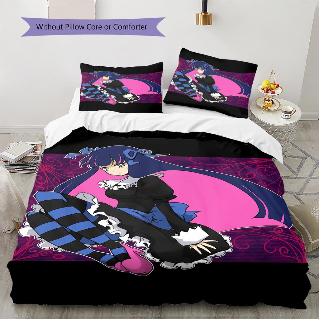 Stocking Pattern Bedding Home Decoration Birthday & Festival Gift (1 * duvet cover + 2 * pillowcase, without core)