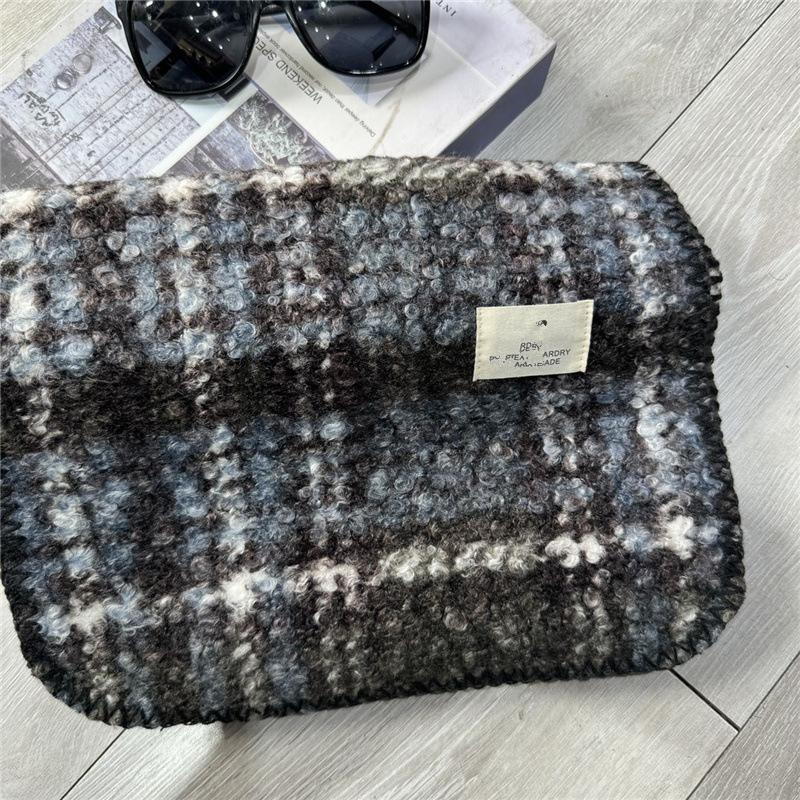 Korean Style All Match Scarf New Circle Wool Warm Shawl Women's Imitation Cashmere Autumn and Winter High End Scarf