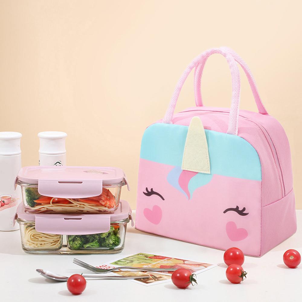 Geantă Bento Drăguță de Desene Animate Geantă de Prânz Geantă Bento Tridimensională 3D Geantă de Mână Depozitare Izolație Geantă Pânză Cutie de Prânz Pachet de Gheață