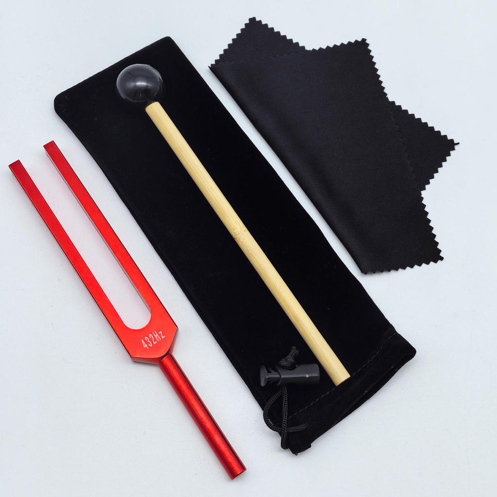 Gold 432HZ Aluminum Alloy Colored Tuning Fork with Triangle Shape.