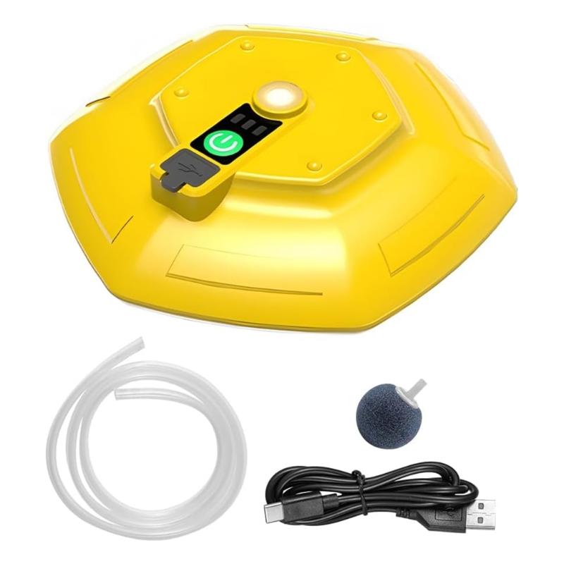 

Portable Compact Aquarium Air Pumps Quiet Aquarium Aerator Pumps Quiets Floating Oxygen Pump for Bucket and Fish Tanks 1