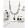 Sapphire Necklace Earrings Bracelet Four-piece Women's Jewelry Wedding Dress