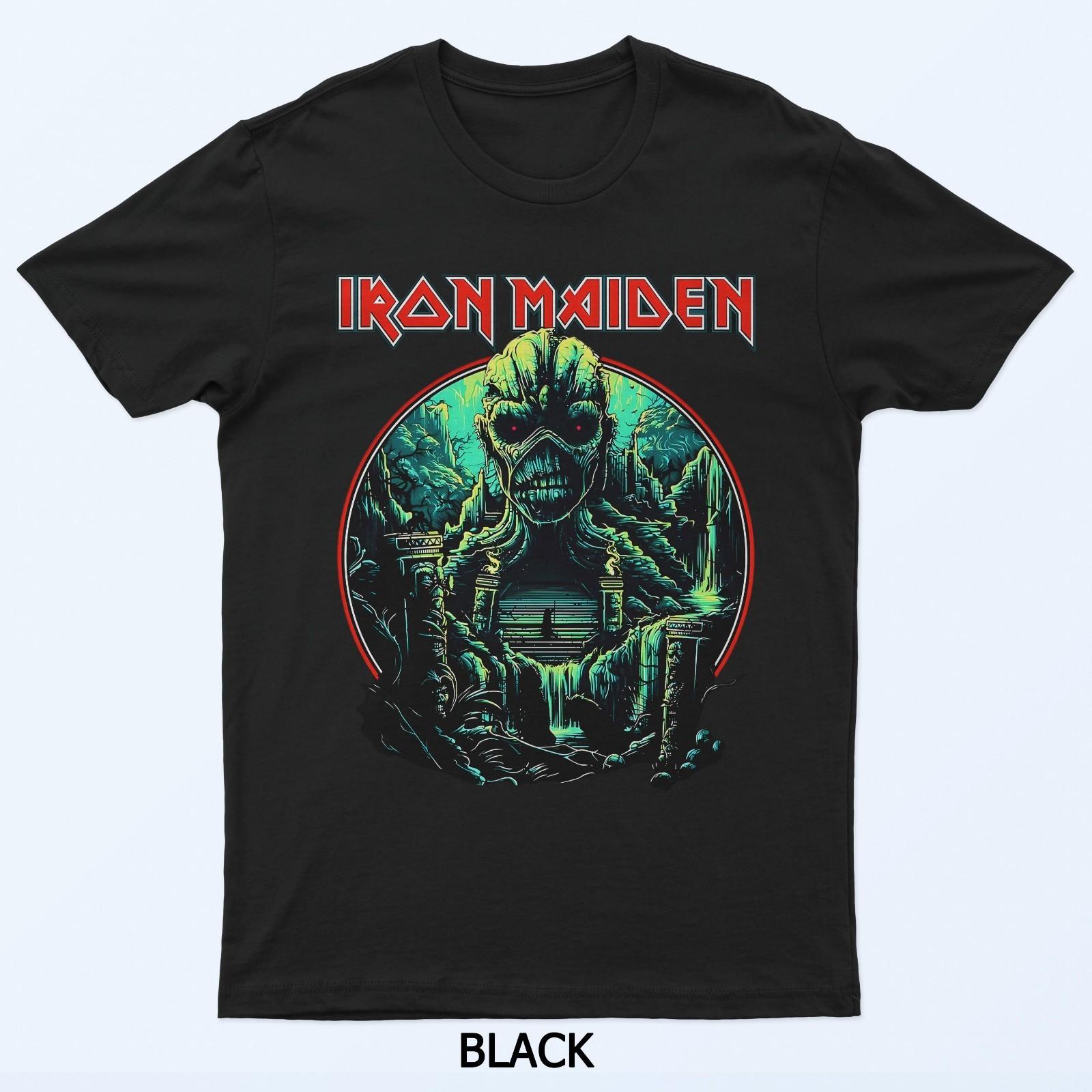 

Bold Classic Metal Energy With IR0N MAIDEN Mystical Warrior Vibe Design T-Shirt L
