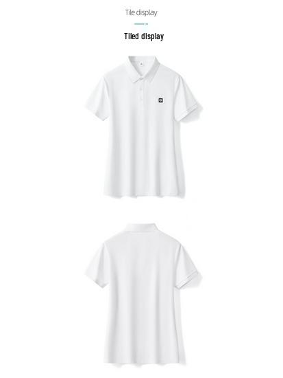 Korean Smiley Embroidered Heavy-Duty Cotton Lapel Polo Shirt for Women