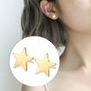 Teamer Korean Fashion Earrings Trendy 2026 Stainless Steel Stud Earrings for Women Pentagram Heart Cross Moon Minimalist Jewelry