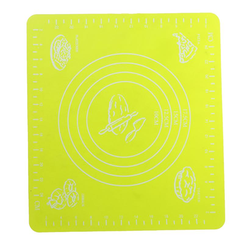 

Silicone Non-Stick Silicone Thickening Mat Rolling Dough Liner Pad Pastry Cake Bakeware Paste Flour Table Sheet Kitchen Tools зелений