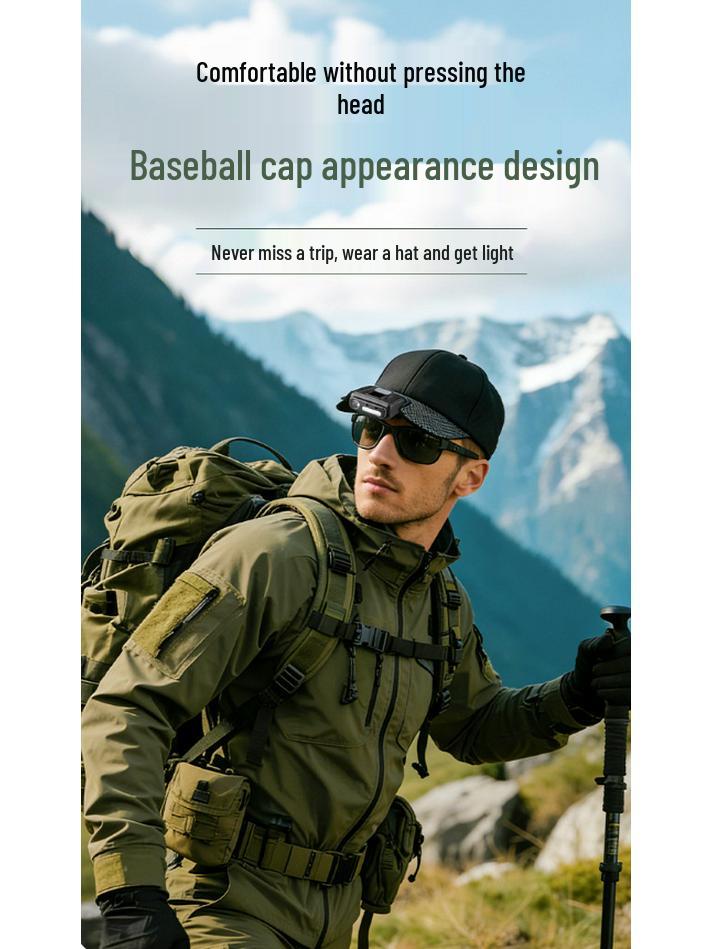 High-Brightness Smart Induction Headlamp for Night Fishing – Long Battery Life, Head-Mounted Design