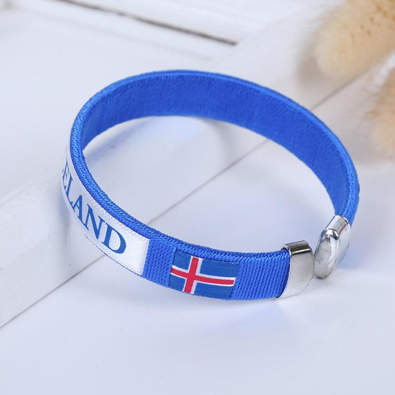 2026 World Cup Flag Bracelet Spain Sports Wristband Embroidered Bracelet Fan Supplies