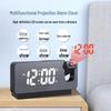 LED Large Screen Smart Alarm Clock with Temperature, Humidity Projection, Mirror Finish, and Backlight