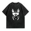 Gravity Trading Mens Cool DJ Cat Solar Color Changing T Shirt Sun vintage Washed Slightly designer clothes Versatile Unisex