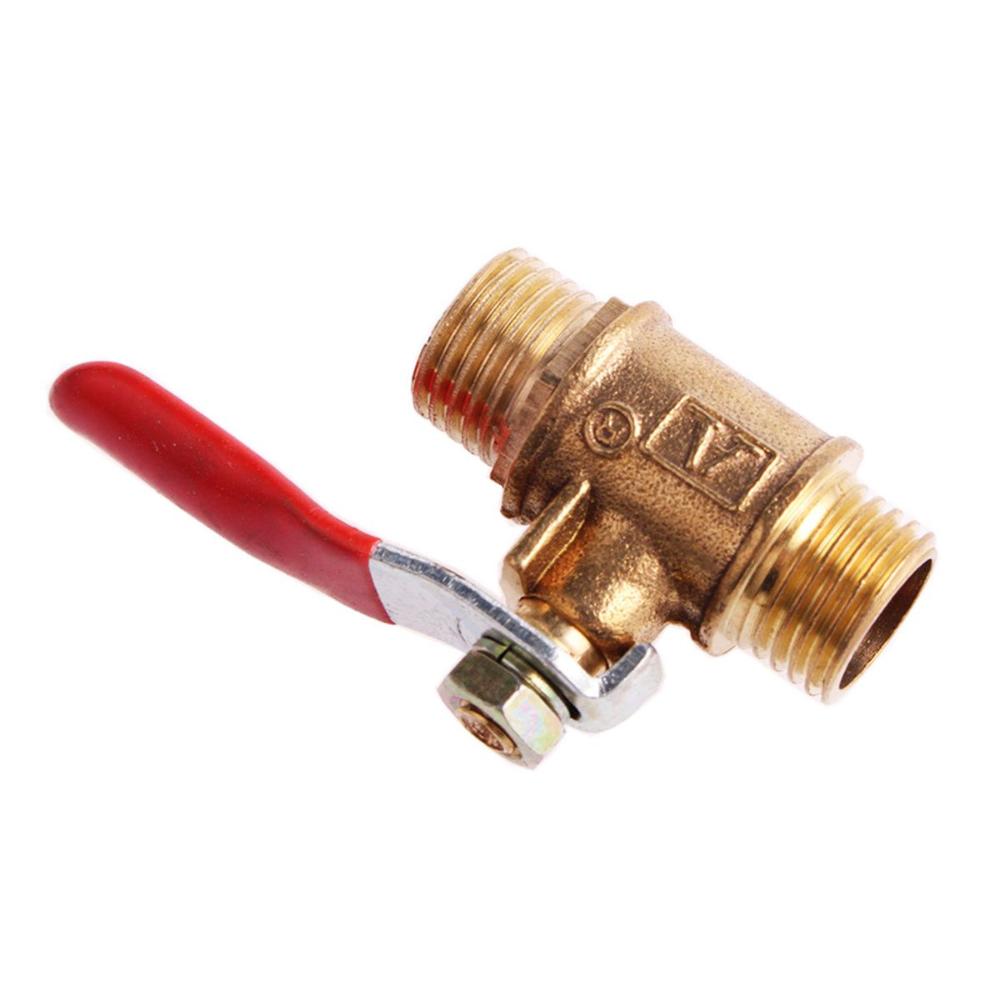G1/4 Full Port Hose Connector Brass Ball Valve Switch Pipe Fittings Pipe Male to Male Thread