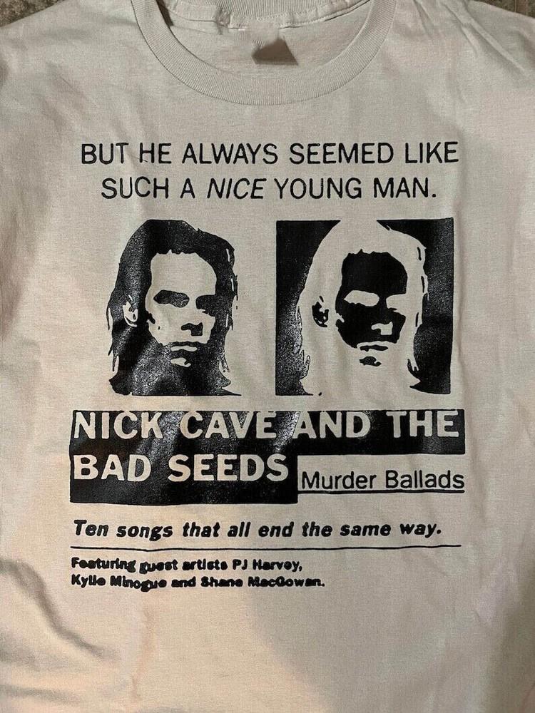 Nick Cave White Cotton Unisex S4XL Tshirt Unisex T-Shirt XXXXL