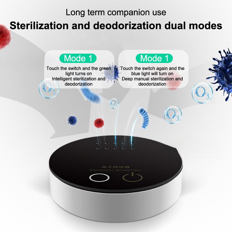 Čistička vzduchu pro sterilizaci, deodorizaci, dezinfekci, skříň na boty, pelíšek pro domácí mazlíčky, toaleta, přenosná inteligentní ozonová čistička
