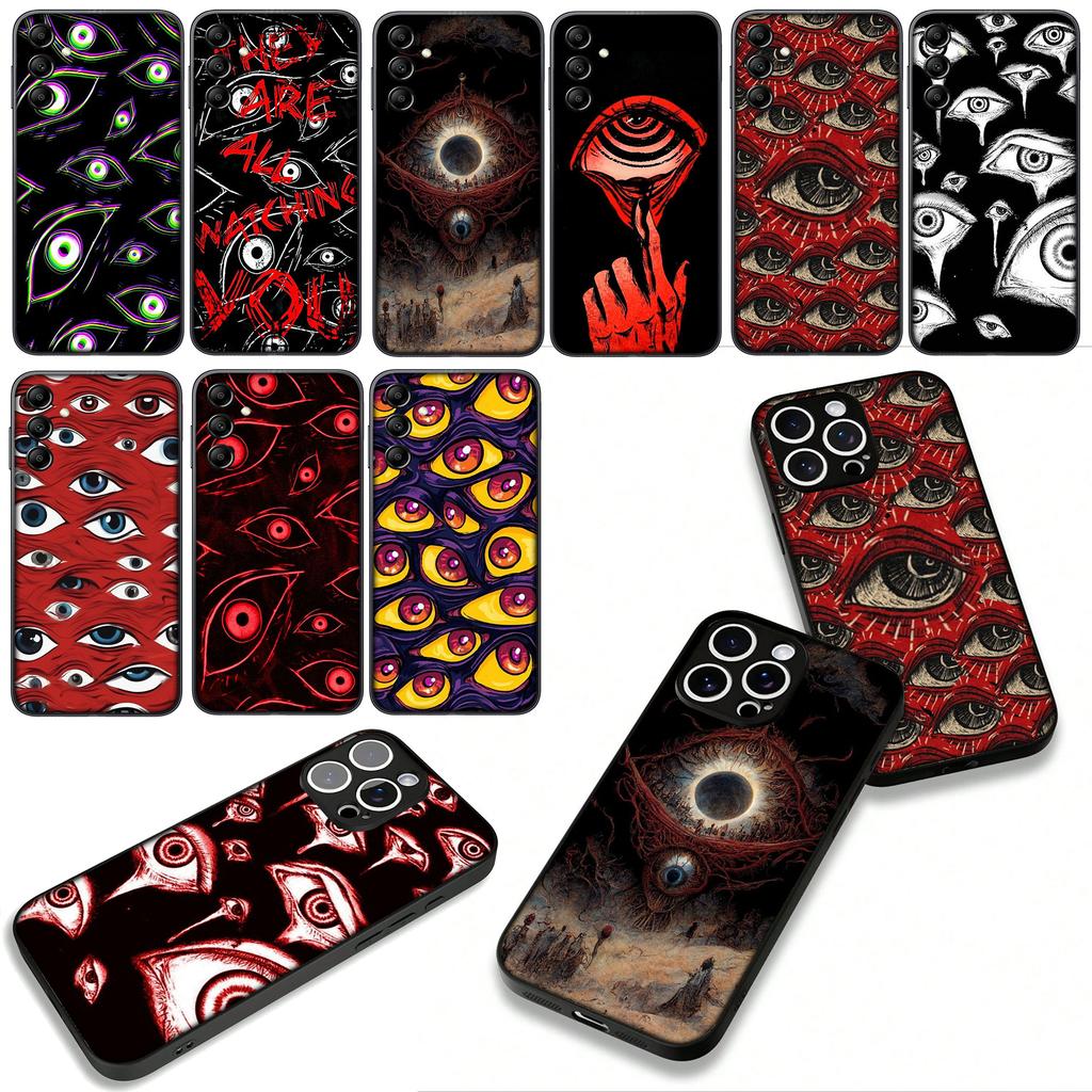 Cover for Apple iPhone 17 16 11 Pro XS Max XR 6 7 8 Plus 16E SE 2020 Air 5 SE2 Phone Case Eyes Spooky Scary Face