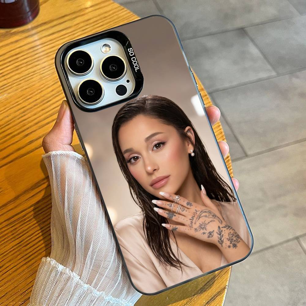 Ari-AG4 A-Ariana Fans Phone Case For iPhone 16 17 15 14 12 13 Pro Max Black Candy Matte Shockproof Cover
