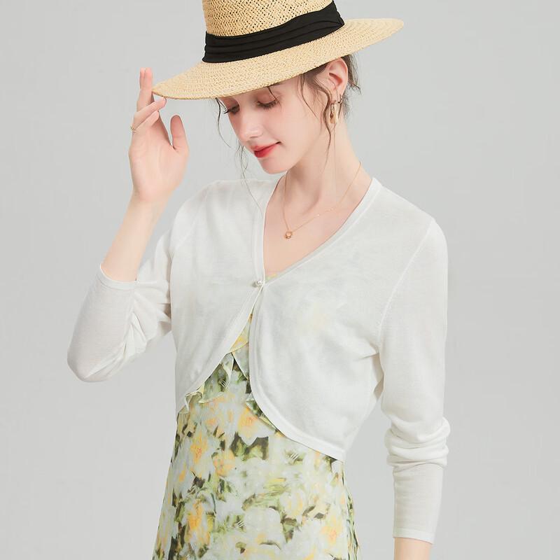 SNOWFORTE Women's V-Neck Pearl Button Cardigan