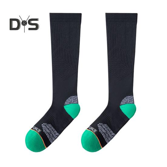 

1 пара женских зимних носков, компрессионные носки для йоги, длиной до колена, с длинными трубками, высокой эластичностью, нескользящие, носки для пола, комфорт, тепло, сон чёрный