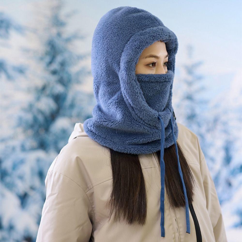 Einfarbige Winter-Sturmhaube Winddichte Überzieh-Mütze Mode-Schal Skimaske Mütze