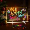 Acrylic Dry Erase Board with Light,LED Note Board with Colors 13.8"X10" 4 Modes & 7 Colors Rewritable LED Acrylic Drawing Board forKids School Home