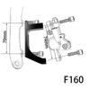 160mm Rennrad Bremsadapter: Flachmontage auf Direktmontage Hydraulische Scheibenbremse für Vorne/Hinten