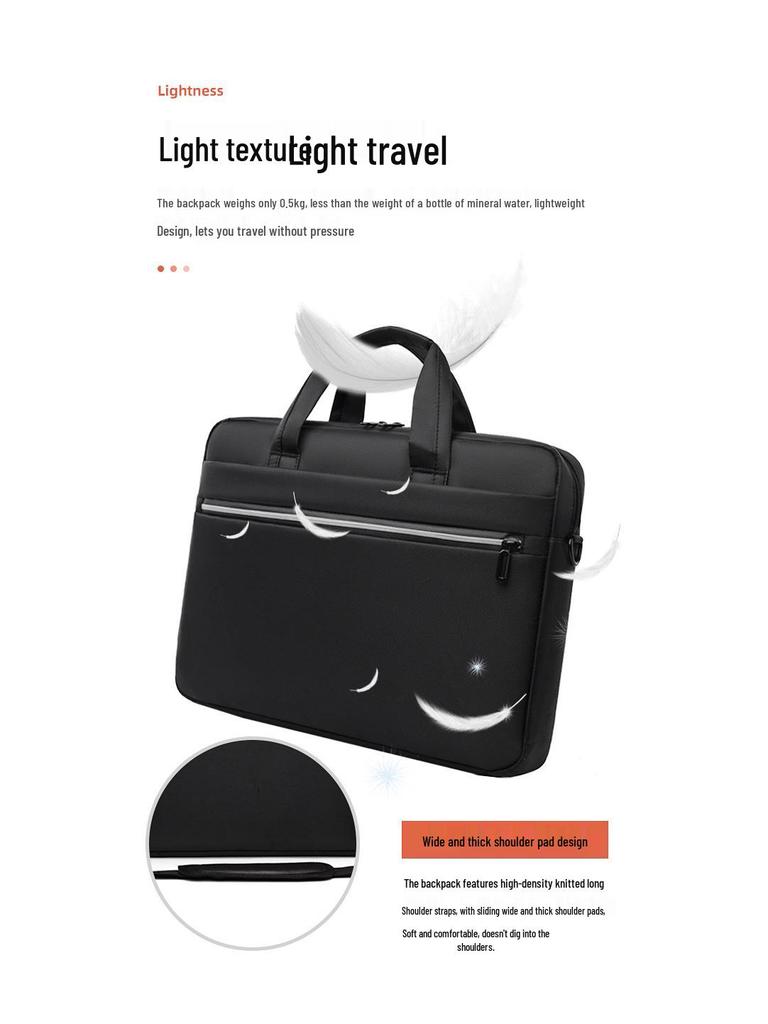 Men's Waterproof Nylon Laptop Bag - Fits 15"-16" Laptops, Large Capacity, Crossbody Shoulder Handbag.