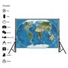 World Map Poster Satellite Imagery Earth Physical Map National Geographic Style Canvas Print Wall Art for Living Room Classroom Decor