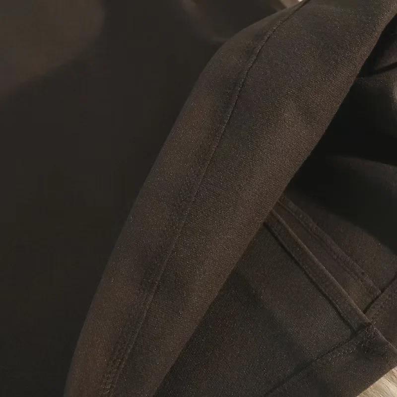 High Waist Slim Woolen Slit Skirt for Women - Mid-Length A-Line, Autumn/Winter Style