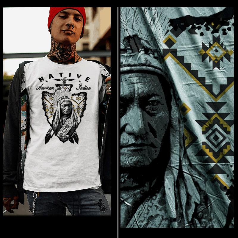 

Native American t-shirt American Indian Indigenous Nation Warrior Arrowhead tee L