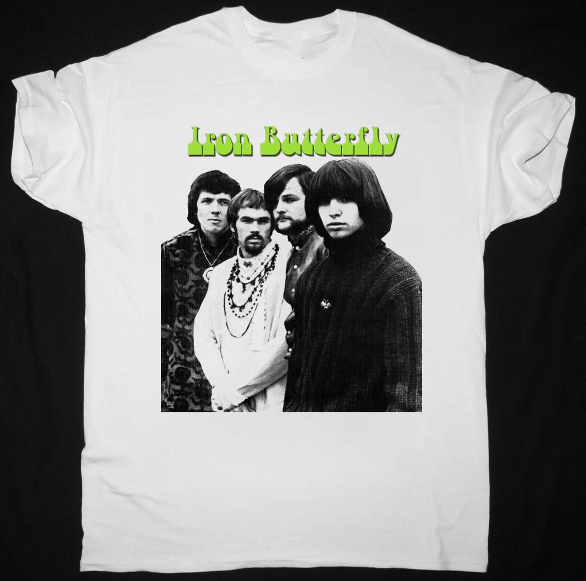 NEW IRON BUTTERFLY Band Member All Size White Unisex Shirt AR303 XXXL