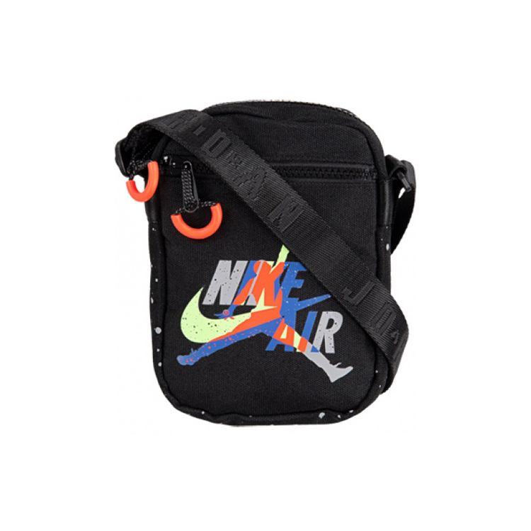 Jordan Splash Ink Air Logo Polyester Phone Bag Small Crossbody Bag Unisex bags Black 9A0314-026