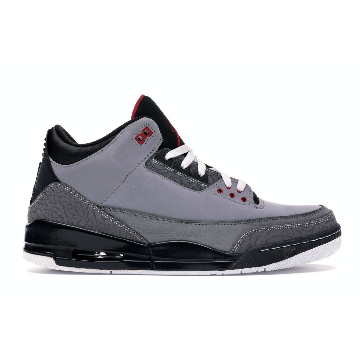 

Мужские кроссовки Air Jordan 3 Retro Stealth Серые Varsity-Red Light-Graphite 136064-003
