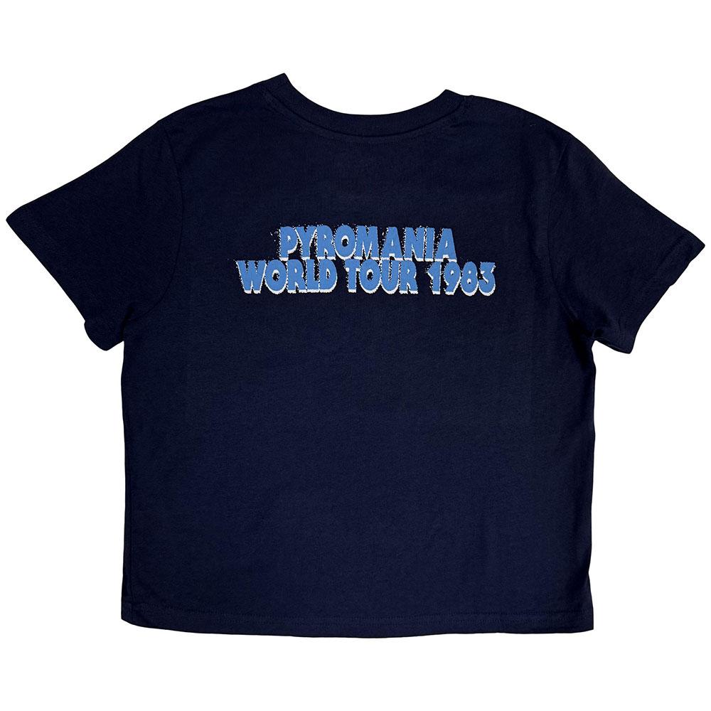 Def Leppard Womens/Ladies Pyromania World Tour 1983 Crop Top