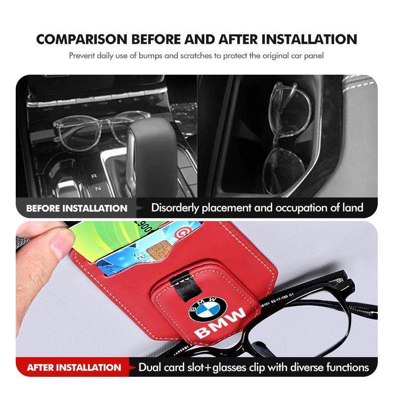 Für BMW Auto Sonnenblenden-Organizer Multi-Taschen Auto Innenzubehör X1 X2 X3 X4 X5 X6 X7 G20 G30 6GT E46 E90 E60 F10 E39