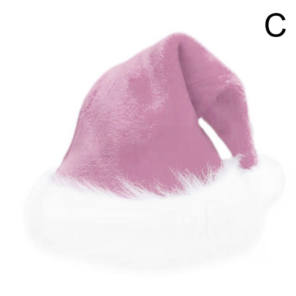 Christmas Santa Hat For Adults And Kids Xmas Red Long Plush Holiday Hats Comfort Velvet Party 2025 New Year Festive Supplies