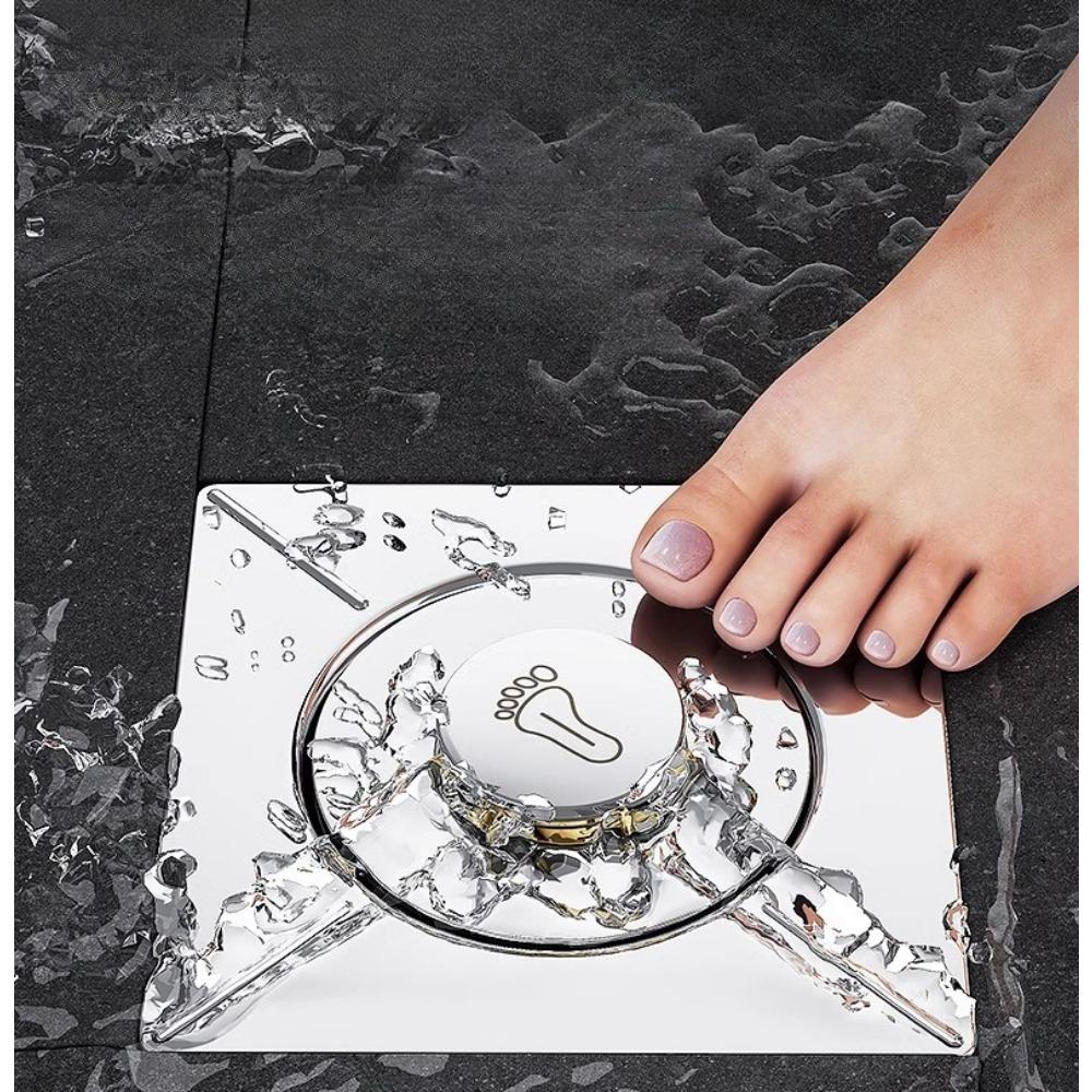 1PC bathroom floor drain bouncing core sealing cover sewer artifact universal press foot type