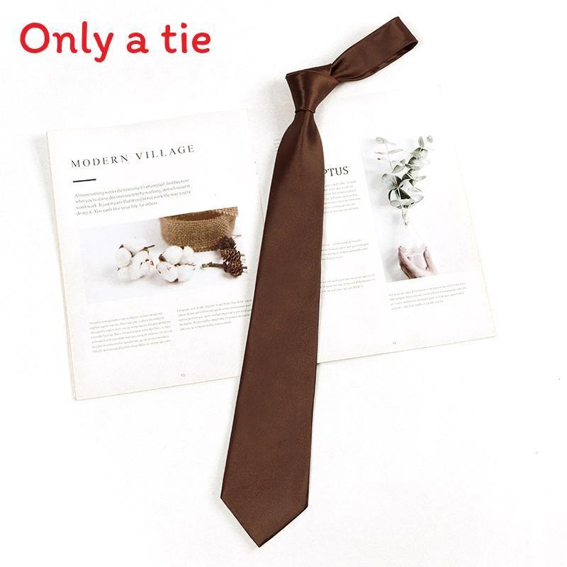 Checkered Retro Brown Striped Tie And Bow For Casual School Outfits Gifts And