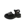 Thick-soled Bag Head Sandals Female Summer 2025 New Versatile Student Fairy Style with Skirt Retro Roman Beach Shoes