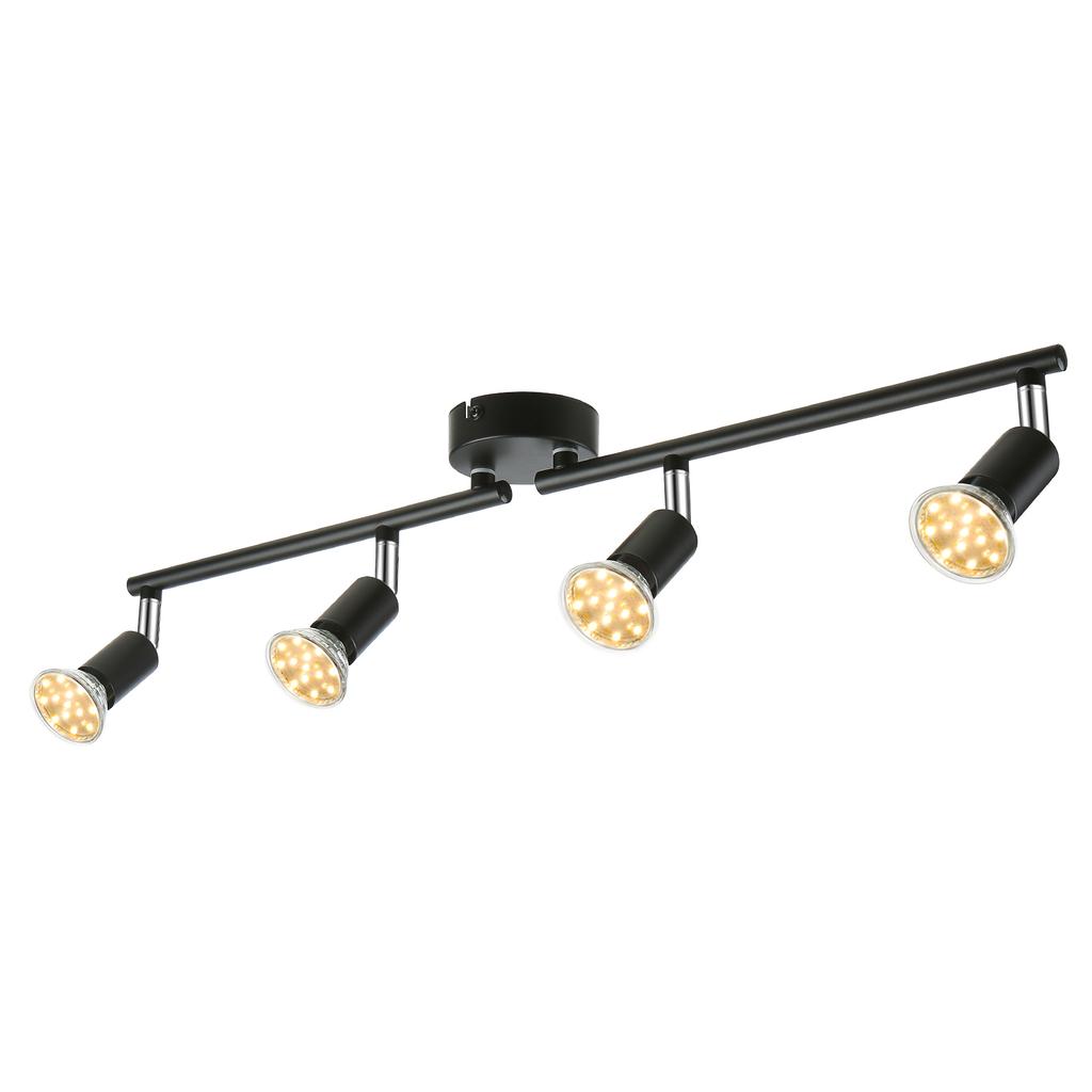 Tomshine 4-fach verstellbare Deckenstrahler 4 x 4W GU10 LED-Lampen 400lm Ausleuchtung Flexibel