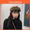 Leopard Beret Print Hat For Women Men Winter Fall Warm And Stylish Retro